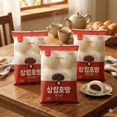 삼립 가마솥 방식 진한 통단팥 호빵 대용량 겨울 간식, 24개, 90g