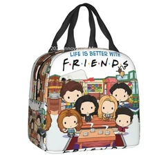 친구 TV 쇼 캠핑 여행을위한 절연 점심 가방 재사용 가능한 열 쿨러 도시락 상자 여성 어린이 식품 용기 토, 01 22x20x13cm, 08 9