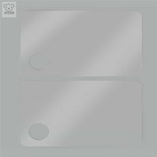 리2치점빵 투명 아크릴 미술용 사각플레이트 2p세트