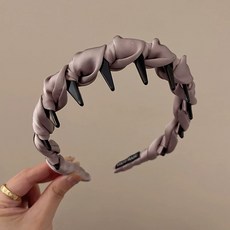 DFMEI 高顱頂髮箍女新款日常外戴洗臉專用頭箍髮卡帶齒防滑壓發頭飾, 1個, 黛紫色:如圖