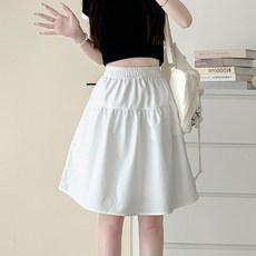 Yellwel 여성 반신 치마 여름 대학생 스타일 하이웨이스트 디자인 DJP