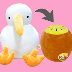 대형 키위새 반전 인형, 1개, A(화이트), 25cm