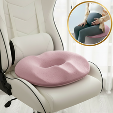 통품스토어 빅사이즈 임산부 메모리폼 무압박 회음부방석 남녀공용 엉덩이 방석 편안한 회음부 도넛방석 도넛 방석, 1개, 소프트핑크