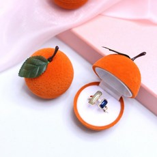 옆집샵 감귤 모양 정리함 보석함 소중한 반지를 귀엽게 담아두는 쥬얼리 보관 케이스
