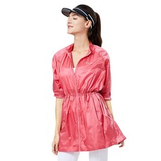 TECTOP 探拓戶外 200432女款長版抗UV超輕薄外套(立領五分袖、透氣.防潑水)