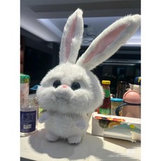 스노우볼 토끼 인형 마이펫의 이중생활 틱톡 릴스 애착인형 굿즈, 토끼 보스 인형, 1개