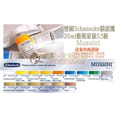 Schmincke Mussini 35ml 藝術家級樹脂油畫顏料, 詳見包裝