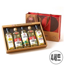 해표 사조종합 S호 카놀라유 바삭요리유 식용유 양조식초 선물세트 500ml 4종, 4세트