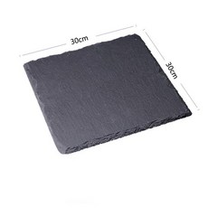 現貨！天然岩盤石板 岩盤石盤 石頭盤 自然岩盤 盤子 板岩石磐 西餐盤 食物盤 擺盤托盤 拍攝道具, 【方形】30*30cm(超取勿超過5個), 1個