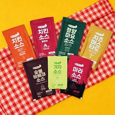짜서먹는 소포장 소스 7종(30~40g) 치킨소스 청양마요 치즈머스타드 마라소스 숯불바베큐소스 겨자소스 일회용소스, 3.치즈머스타드소스