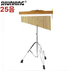 윈드차임 악기 스탠드 오르프 윈드 골드 차임벨 타악기 도금 스탠드 포함 25음 골드