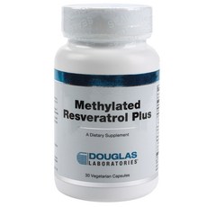 DOUGLAS LABORATORIES 甲基化白藜蘆醇加素食膠囊無麩質無糖, 30顆, 1罐
