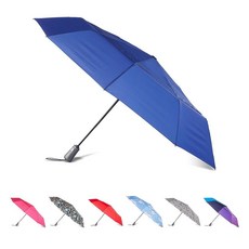 Totes 남성 및 여성용 얼티밋 프로텍션 접이식 우산 자동 개폐 방풍 자외선 차단 블랙. 열림/닫힘 궁극의 컴팩트 발수 보호 기능 139889 7429269739, 55" Canopy, SODA BLUE TOTES 139889 742926