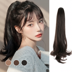 머릿결 집게형 포니테일 가발 (똥머리가능), 1개, 내추럴블랙