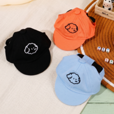멍담 강아지 볼캡 모자 썬캡, 1개, 블랙
