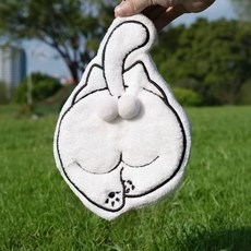 귀여운 고양이 땅콩 핸드타월 고리형타월, 1세트, 뒤태