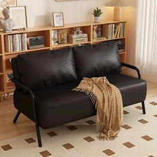 홈 카페 거실 인테리어 빈티지 가죽 1인용 소파, 3인용(175cm), 블랙 가죽