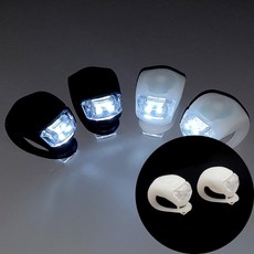 2P 자전거 고무밴드라이트 소형 야간라이딩 전조등, 검정