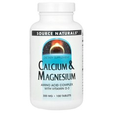 Source Naturals 칼슘 마그네슘 100정, 소스내추럴스 Source Naturals 칼슘 & 마그, 1개