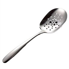 不鏽鋼鏤空湯勺，瀝油隔渣，加長柄設計，廚房餐具, 銀色簍空大漏勺, 1個