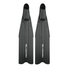 Aropec 自由潛水專用套腳式塑膠長蛙鞋 F-U391, 黑,S