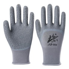 下殺價 正品牛郎星 NL-558皺紋浸膠 耐磨 防滑 透氣尼龍農業防護膠皮勞保手套, 牛郎星NL-568灰色皺紋半掛12雙, 1個