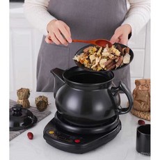가정용 약탕기 내열 약재 추출기 턍약기 보온 포트, 4L 냄비 A + 블랙 베이스 A, 1개