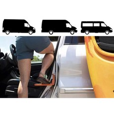 차량 정비 세차 보조발판 구조망치 도어스텝공구, 블랙