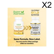 캘리포니아 골드 뉴트리션 케르세틴 파이토솜 Quercefit® 250mg 60베지캡슐, 2개, 60정