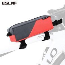 ESLNF 拼色防水自行車上管包，適用於山地公路車，戶外騎行裝備, 07CF0010 灰橙放珍珠棉）,22.5*6*5.5cm, 1個