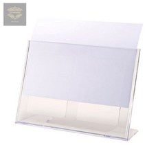 카드스탠드 L자형 A4 가로형 안내판 투명 아크릴 거치대 전시용품