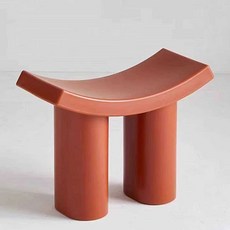 현관의자 스툴 신발신는 북유럽 인테리어 낮은다리 식당, 1개, 와인 레드 (테디 벨벳+고밀도 스펀지)