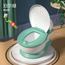 兒童馬桶坐便器男孩女寶寶小孩兒童幼兒專用便盆大號尿盆尿桶傢用 嬰幼兒家用座便器 兒童便盆便攜坐便器 寶寶嬰幼兒專用, 泊爾綠【仿真馬桶】送刷子,普通硬墊款