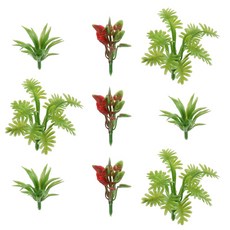 예타하 90개 미니 모델 트리 식물 녹색 관목 덤불 기차 풍경을 위한 인공 철도 모래 건축 공예 DIY 풍경 인형 집 케이크 토퍼 장식, Green, 1개