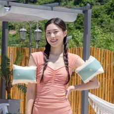 티토 프리미엄 파스텔 암튜브 2p 물놀이 암링 팔튜브, 1개, 민트