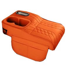 셀렉트템 차량용 콘솔 쿠션 팔걸이 수납함 컵홀더, 1개, 오렌지