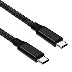 Elfesoul USB C to 케이블 3.2 Gen 2 USB-C 케이블 3m(10피트) - 4K UHD 20Gbps 100W PD 고속 충전 맥북 프로용 아이패드 나일론, 3.3ft, Black, 1개