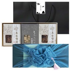 청록당 수제 호두정과 도라지정과 선물세트 설 구정 추석 명절 상견례 보자기, 하늘
