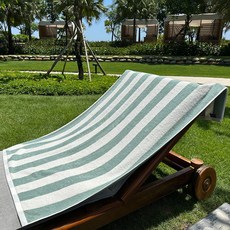 어메니티타올 선염 스트라이프 무형광 바스타월 30수 450g 대형 수건, 그린, 1개