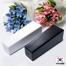 벽부착 에칭 꽃병/ 벽장식 인테리어 소품. 벽걸이 화병. 납골당 추모의집 꾸미기 리스 성묘. 펜꽂이, 블랙