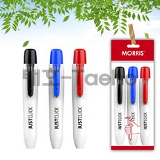 모리스 JUSTCLICK 보드마카 L 3개 세트, 1팩, 보드마카 L 블랙 1개 + 블루 1개 + 레드 1개