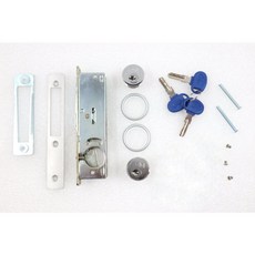 CASA 935 1000型 鉤鎖 雙面鎖 隱藏式門鎖 不銹鋼門鉤鎖 適用1000 型拉門 5128附3支鑰匙 通用, 1個