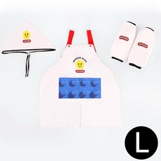 제오오스토어 미술가운 블럭 앞치마세트 L 학습활동복 선물용 창작활동 미술시간