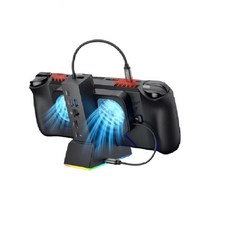 JSAUX 擴充底座，適用於 Steam Deck 與 ROG Ally 系列遊戲機, 黑, 1套, 七合一