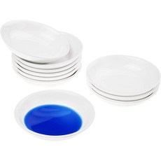 10PCS 원형 도자기 수채화 물감 팔레트 아티스트 페인트 용기 접시 페인팅