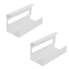 잇다이가 무타공 화이트 주방 선반 키친타올 티슈 홀더 거치대, 2개, 2개