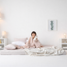 국내제작 진드기NO 집먼지NO 알러지케어 보풀없는 토퍼매트리스 네스트슬립, 5cm, 다크블루