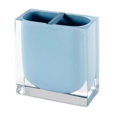IZOD 로션 펌프 비누 디스펜서 매끄러운 데코 모던 기숙사 마리나 조리대 액세서리 레진 화이트 필수품 컬렉션, Toothbrush Holder, 블루.