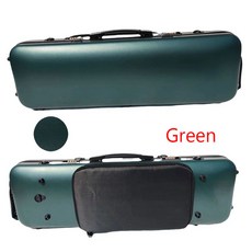 바이올린 멀티 컬러 직사각형 4/4 3/4 케이스 코드 잠금 음악 가방 탄소 섬유 사각형 상자 습도계 포함, 4 4 Green