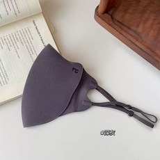 護眼角口罩 3D立體口罩 防風防寒 透氣口罩 美拉德秋冬保暖口罩 可水洗, 騎行口罩【深灰】, 1個